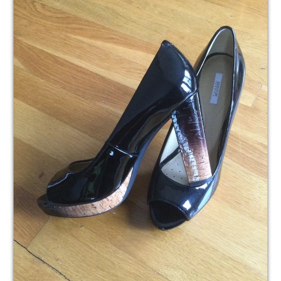 Geox Respira Black Patent Leather Pumps woman’s 7,5 - Picture 1 of 11